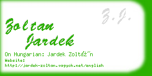 zoltan jardek business card